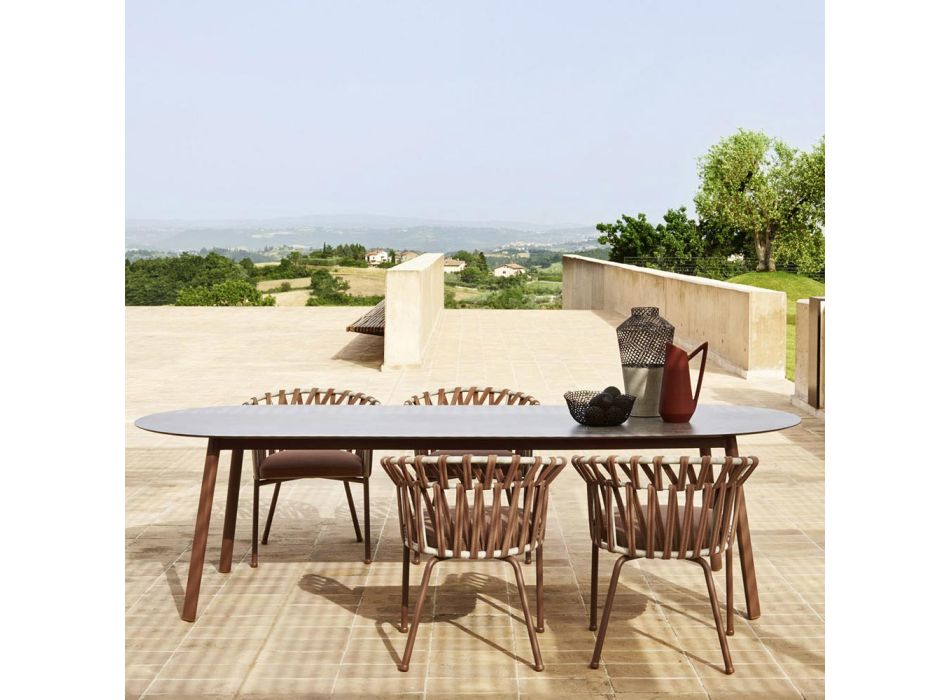 Garden Table Colored Hpl Top Made in Italy - Emma by Varaschin Viadurini