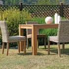 Rectangular Garden Table Made of Recycled Teak - Elianto  Viadurini
