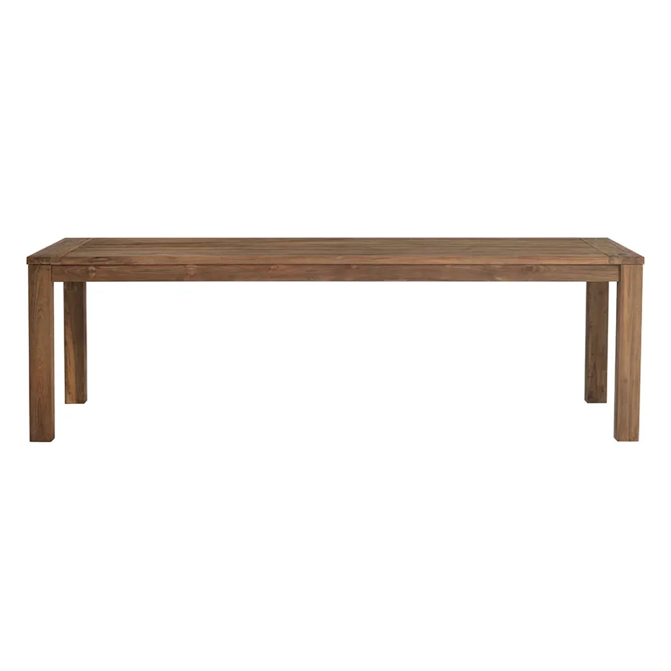 Rectangular Garden Table Made of Recycled Teak - Elianto  Viadurini