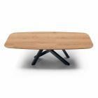 Barrel-shaped Dining Table with Veneered Top Made in Italy - Settimmio Viadurini