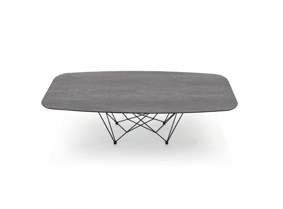 Barrel-shaped Dining Table in Hypermarble Made in Italy - Ezzellino Viadurini