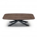 Barrel Dining Table in Wood Effect Laminate Made in Italy - Grotta
