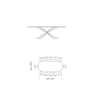 Barrel-shaped Dining Table in Glass and Steel Made in Italy - Cave Viadurini