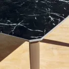 Extendable Outdoor Dining Table 318 cm in Aluminum and Stoneware - Filomena Viadurini