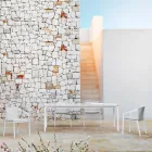 Extendable Outdoor Dining Table 318 cm in Aluminum and Stoneware - Filomena Viadurini