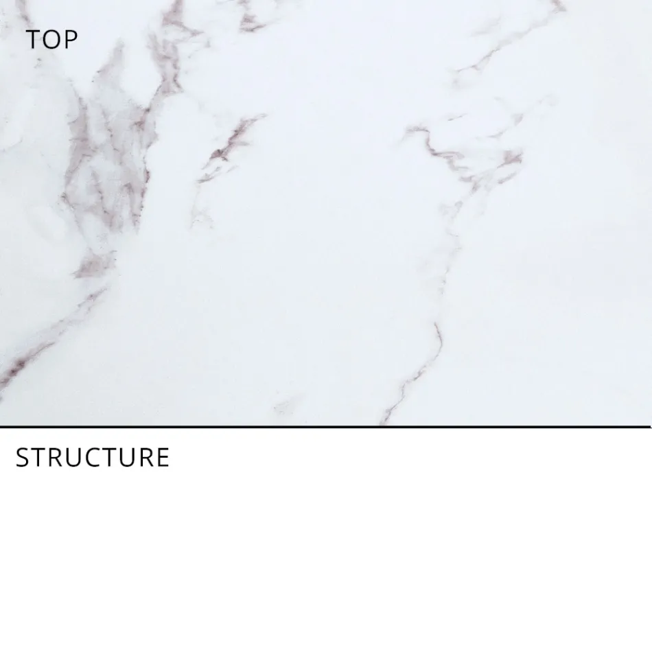 Extendable Outdoor Dining Table 318 cm in Aluminum and Stoneware - Filomena Viadurini