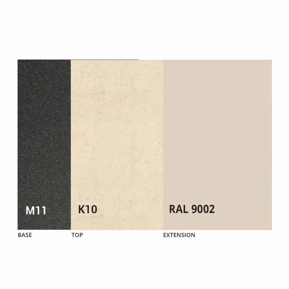 Extendable Dining Table to 180 cm in Ceramic Made in Italy - Pitagora Viadurini