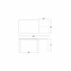 Extendable Dining Table to 180 cm in Ceramic Made in Italy - Pitagora Viadurini