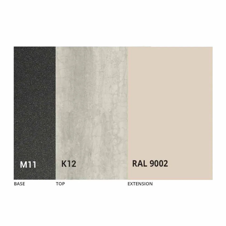 Extendable Dining Table to 180 cm in Ceramic Made in Italy - Pitagora Viadurini