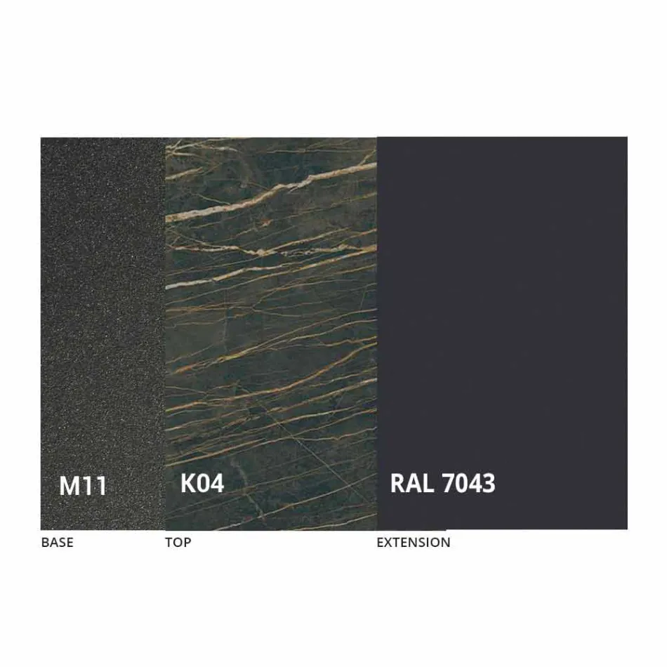 Extendable Dining Table to 180 cm in Ceramic Made in Italy - Pitagora Viadurini