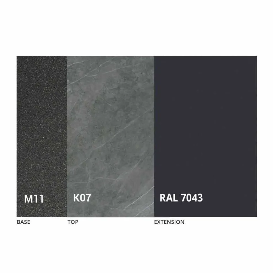 Extendable Dining Table to 180 cm in Ceramic Made in Italy - Pitagora Viadurini