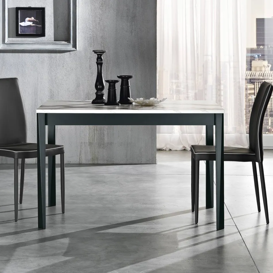 Dining Table Extendable to 180 cm in Beech Made in Italy - Otiello Viadurini