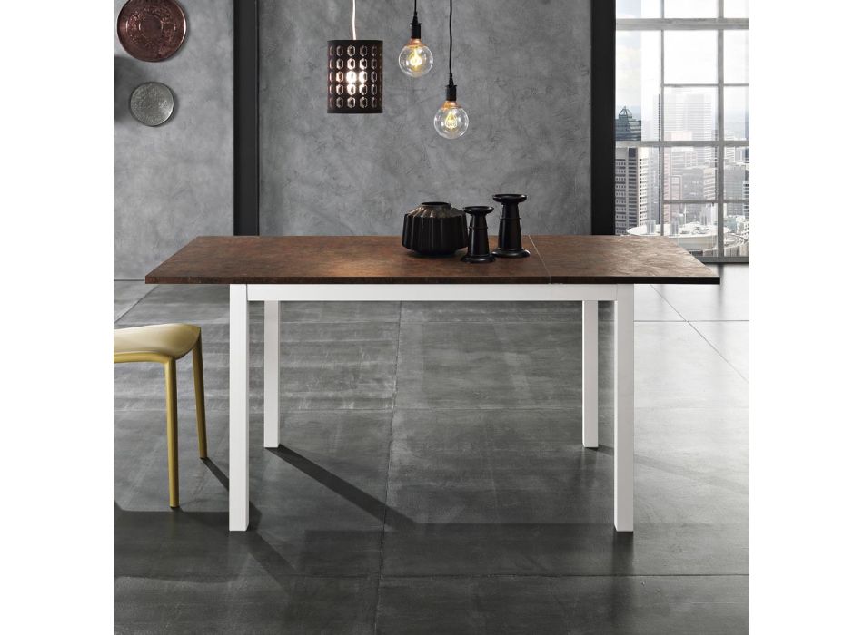 Metal Dining Table Extendable to 180 cm Made in Italy - Beatrise Viadurini