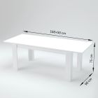 Dining Table Extendable to 210 cm Design in Sustainable Wood - Perro Viadurini