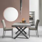 Dining Table Extendable to 260 cm Modern Concrete Effect - Lenova Viadurini