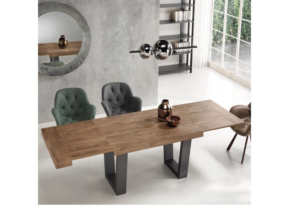 Extendable Dining Table to 260 cm in Laminate Made in Italy - Tiferno Viadurini