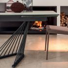 Dining Table Extendable to 290 cm in Metal and Ceramic Top - Ricolo Viadurini