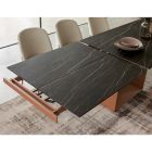 Extendable Dining Table to 298 cm in Ceramic and Metal Made in Italy - Sunflower Viadurini