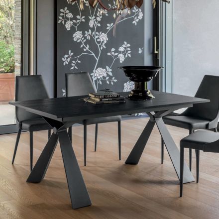 Extendable Dining Table to 298 cm in Melamine Made in Italy - Fedemo Viadurini
