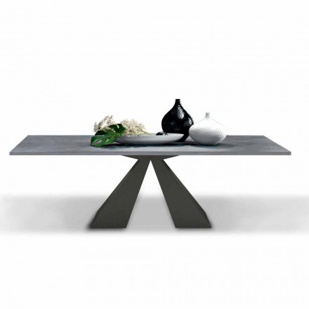 Extendable Dining Table to 300 cm in HPL Laminate Made in Italy - Dalmatian Viadurini