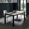 Dining Table Extendable to 310 cm Mortar Effect Made in Italy - Euclide