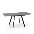 Extendable Folding Dining Table in MDF and Metal - Arsenic Viadurini