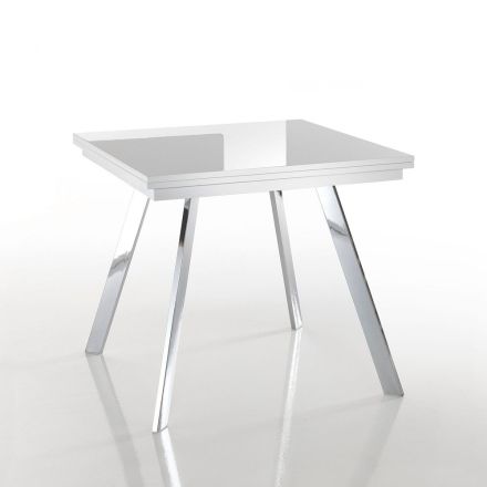 Extendable Folding Dining Table in MDF and Metal - Arsenic Viadurini