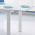 extendable dining table with glass top Teo Viadurini