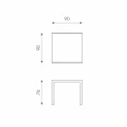 Extendable dining table with Teo glass top Viadurini