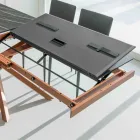 Extendable Dining Table with Metal Frame Made in Italy - Elastic Viadurini