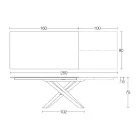 Extendable Dining Table with Metal Frame Made in Italy - Elastic Viadurini