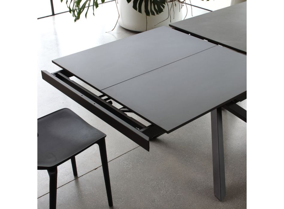 Extendable Dining Table with Metal Structure Made in Italy - Elastic Viadurini