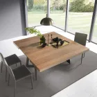 Extendable Dining Table Up to 160 cm in Wood Made in Italy - Eugenia Viadurini