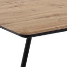 Extendable Dining Table Up to 160 cm in Mdf and Black Metal - Crumiro Viadurini