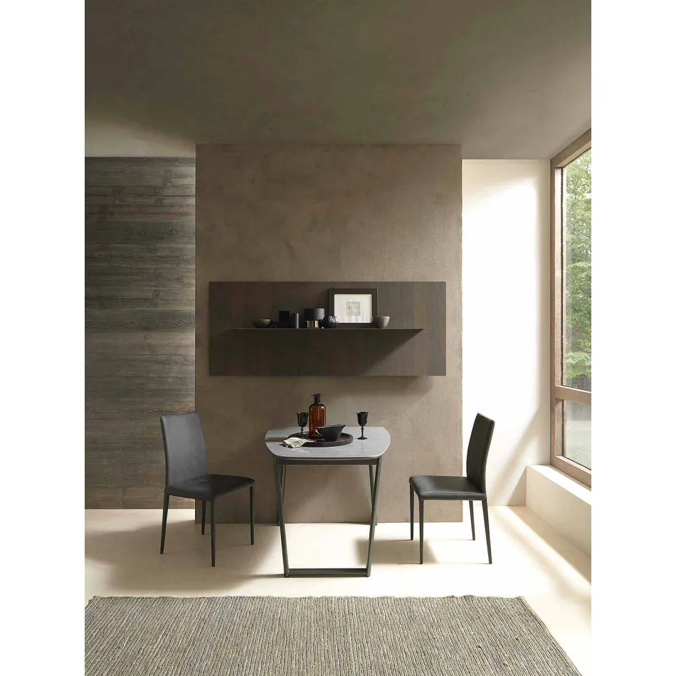 Extendable Dining Table Up to 170 cm in Ceramic Made in Italy - Tremiti Viadurini