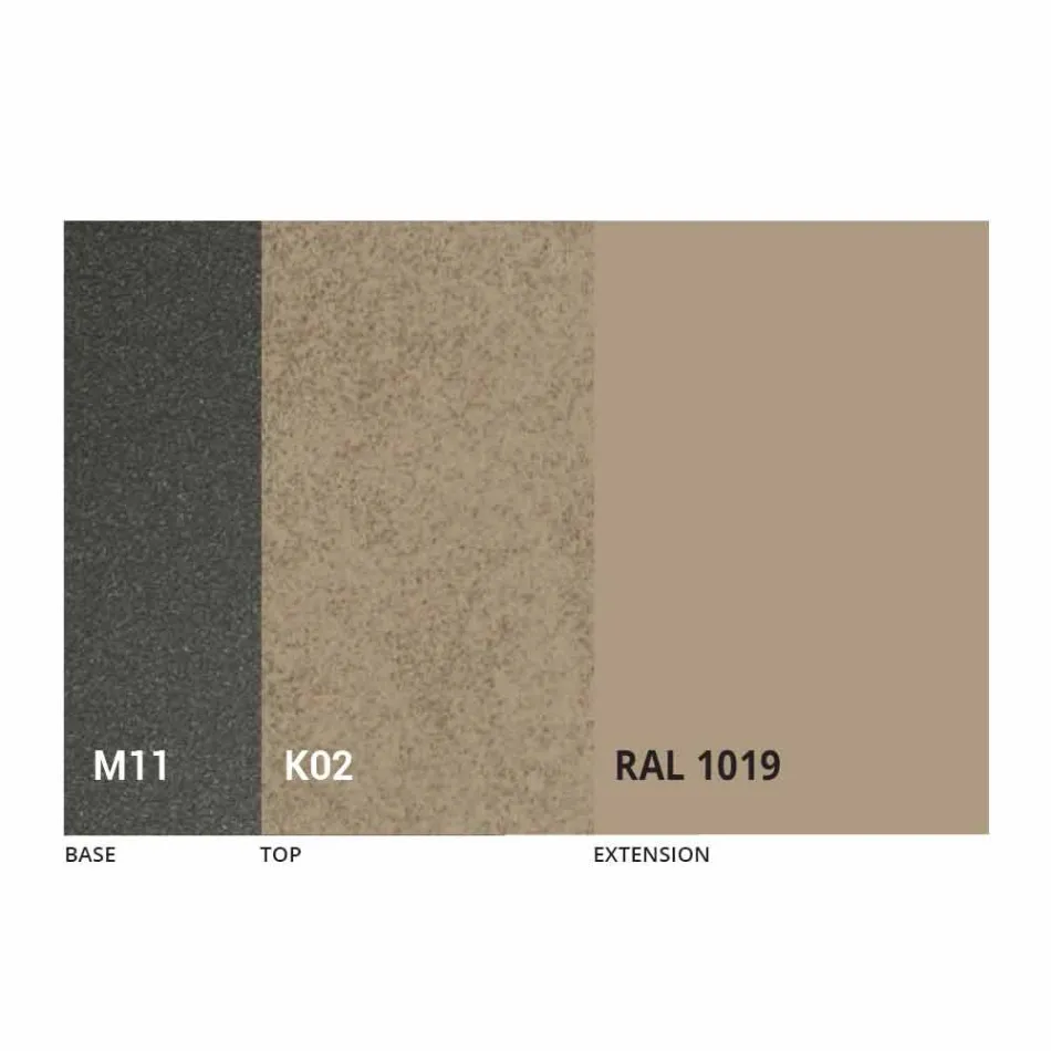 Extendable Dining Table Up to 170 cm in Ceramic Made in Italy - Tremiti Viadurini