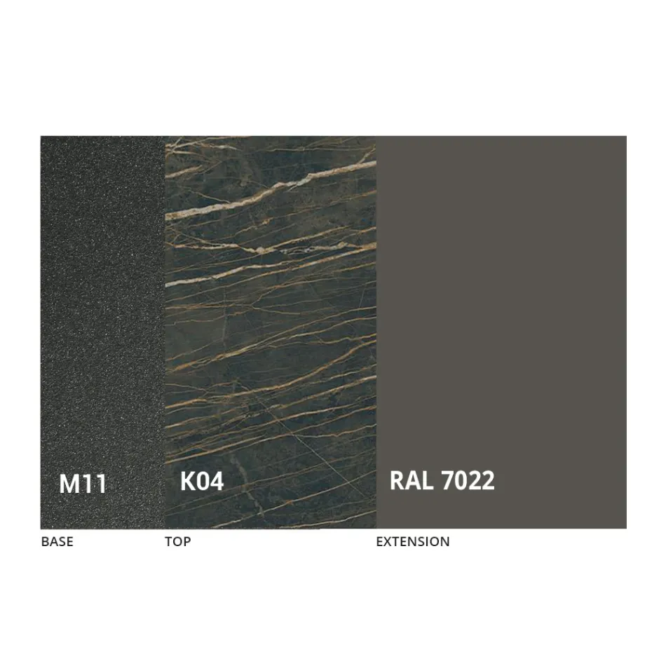 Extendable Dining Table Up to 170 cm in Ceramic Made in Italy - Tremiti Viadurini