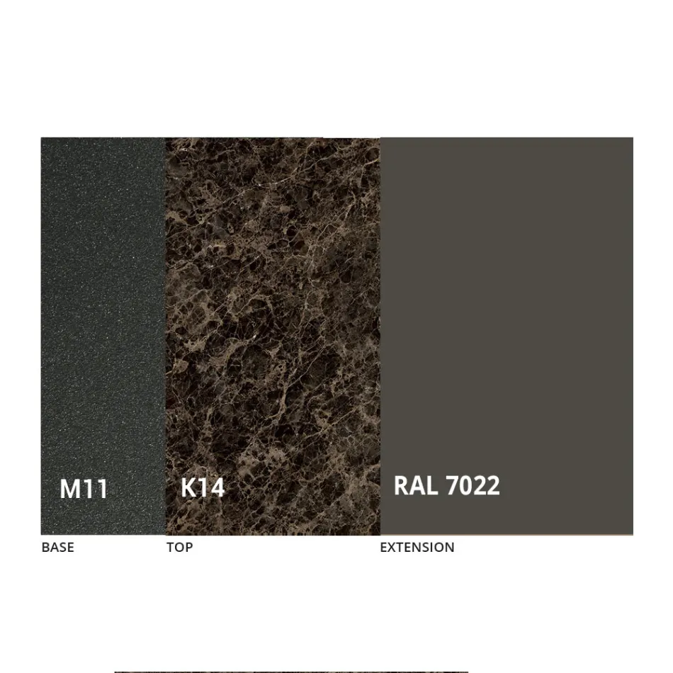 Extendable Dining Table Up to 170 cm in Ceramic Made in Italy - Tremiti Viadurini