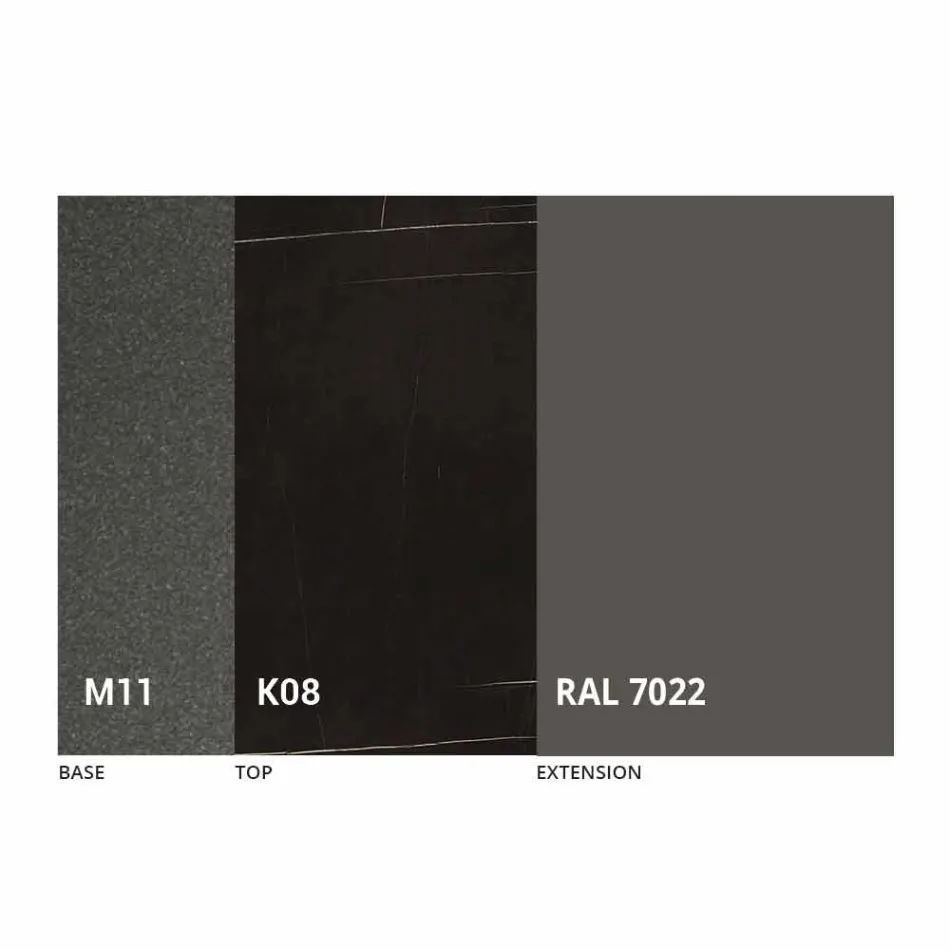 Extendable Dining Table Up to 170 cm in Ceramic Made in Italy - Tremiti Viadurini