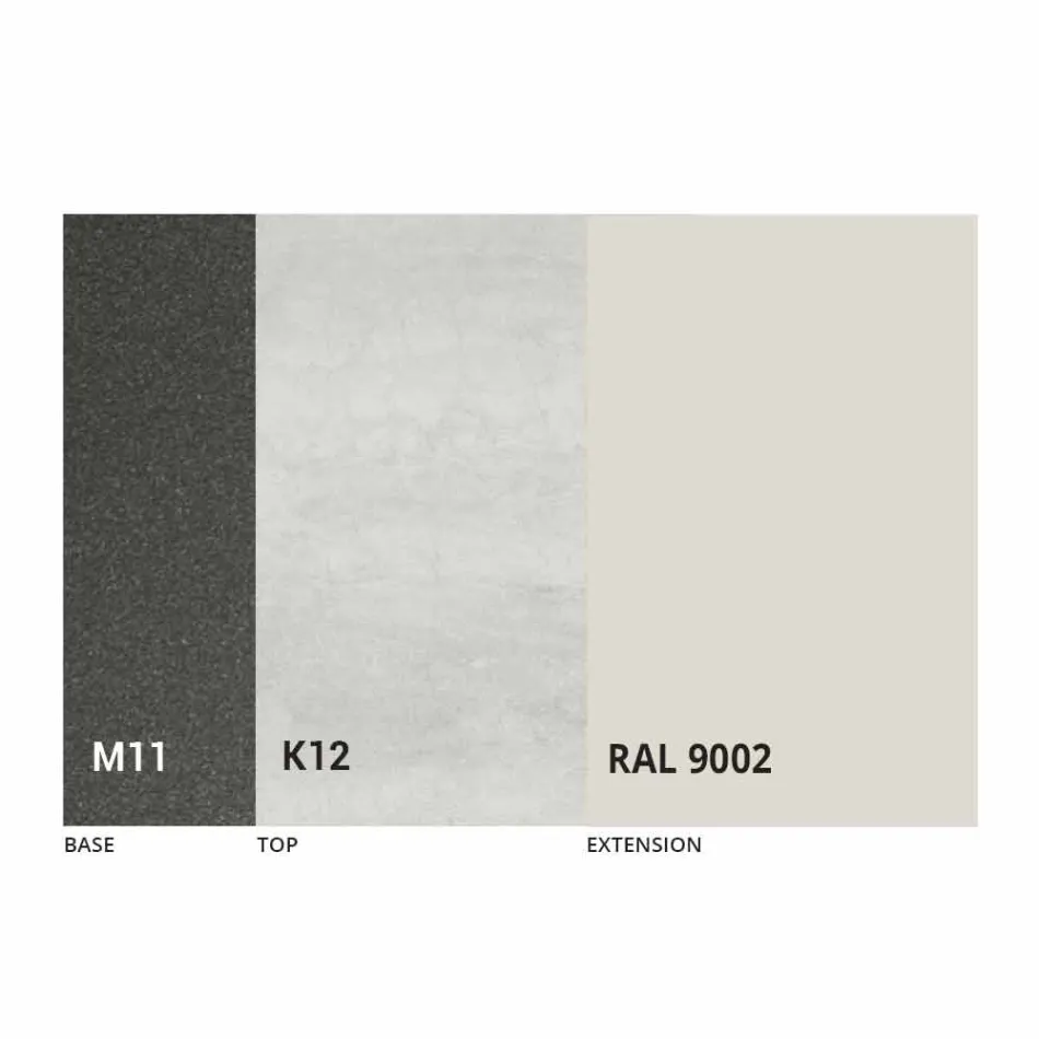 Extendable Dining Table Up to 170 cm in Ceramic Made in Italy - Tremiti Viadurini