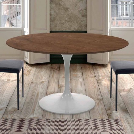 Extendable Dining Table up to 170 cm in Wood Made in Italy - Dollars Viadurini