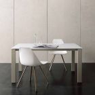 Extendable Dining Table Up to 204 cm in Made in Italy Crystal - Palladio Viadurini