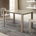 Extendable Dining Table Up to 204 cm in Made in Italy Crystal - Palladio