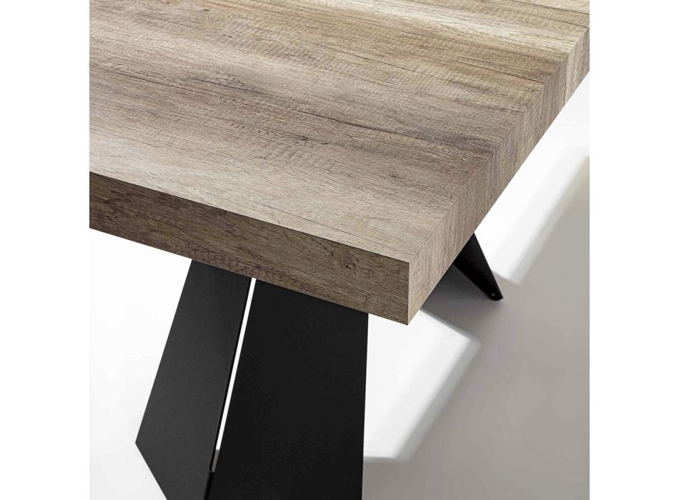 Extendable Dining Table Up to 220 cm with Melamine Top - Amiro Viadurini