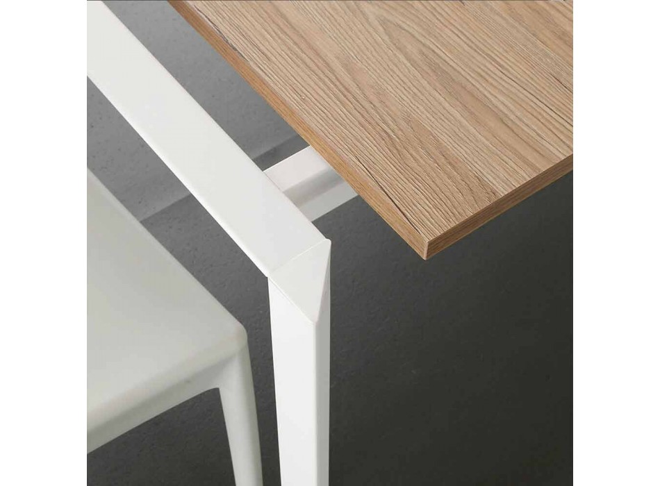 Extendable Dining Table Up to 230 cm in Melamine Made in Italy - Platinum Viadurini