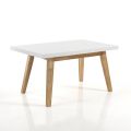 Extendable Dining Table up to 270 cm in White Lacquered MDF - Fedora