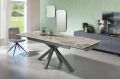 Extendable Dining Table Up to 240 cm in Metal and Ceramic - Laryssa