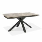 Extendable Dining Table Up to 240 cm in Metal and Ceramic - Laryssa Viadurini
