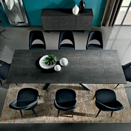 Extendable Dining Table up to 278 cm in Laminam Made in Italy - Settimmio Viadurini