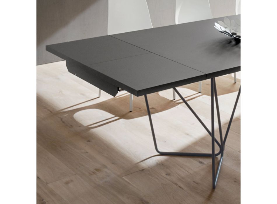 Extendable Dining Table up to 280 cm in Fenix Made in Italy - Eolo Viadurini